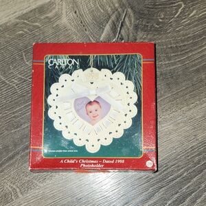 Carlton Cards 1998 Lace Heart Photo Holder